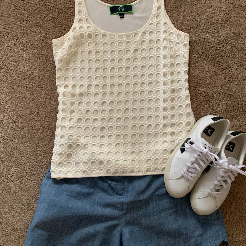 C. Wonder ivory off white tank top size small